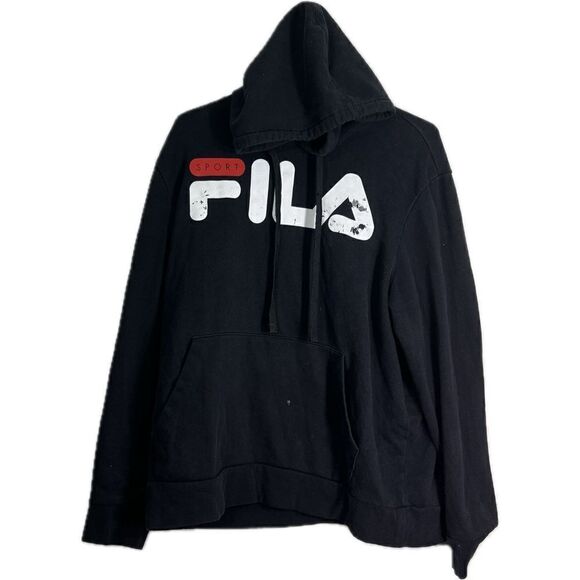 Vintage Fila big graphic logo, hoodie, adult size large. - Picture 1 of 6
